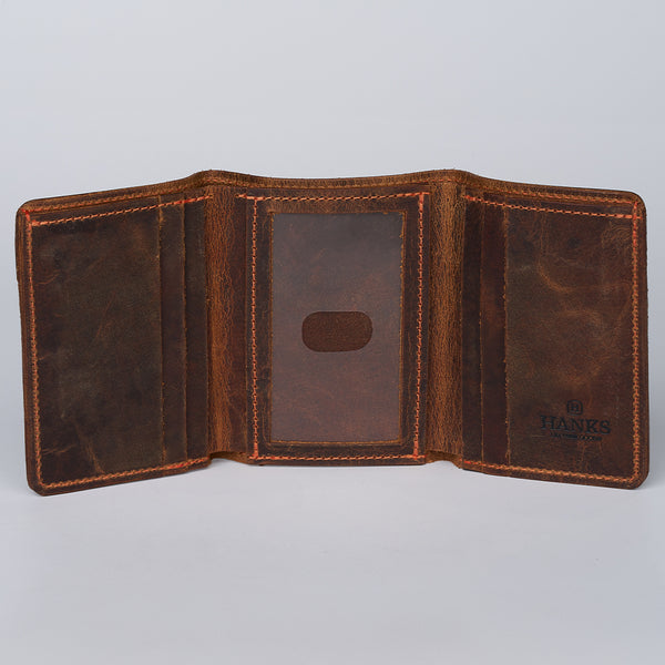Rugged USA Made Handcrafted Leather Wallet | Premium Trifold