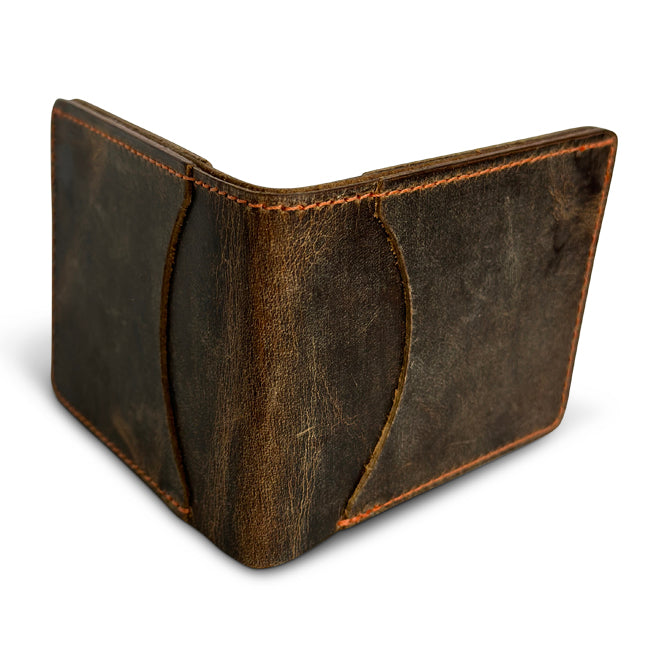 Hanks Slim Bi-fold Wallet in Vintage Brown