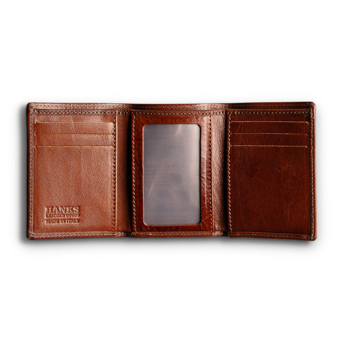Trifold Wallet w ID Window - Brown
