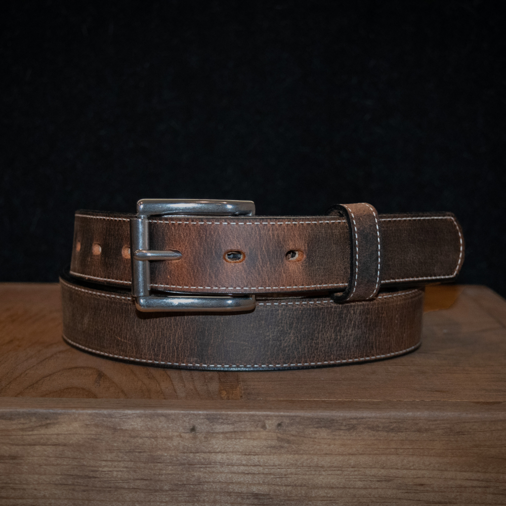 Wyoming Bison Belt 1.25" Wide in Brown