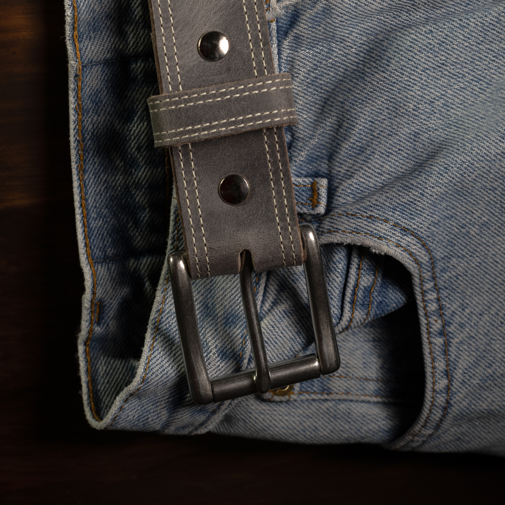 Wyoming Bison Belt - Grey