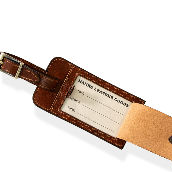 Italian Premium Handcrafted Luxury Luggage Tag with Closure for