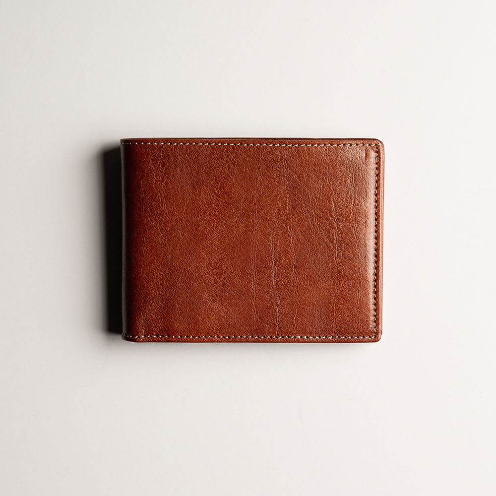 Two Fold Wallet w ID Window - Brown