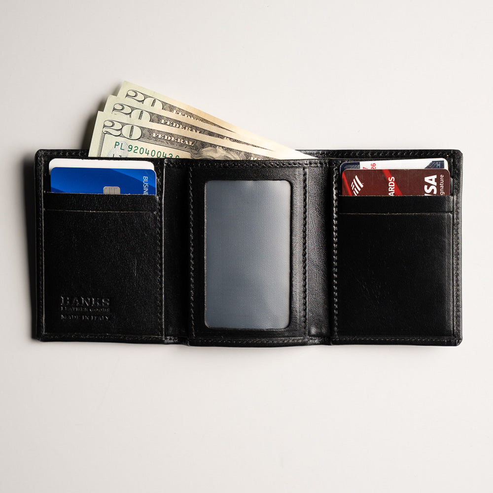 Trifold Wallet w ID Window - Black