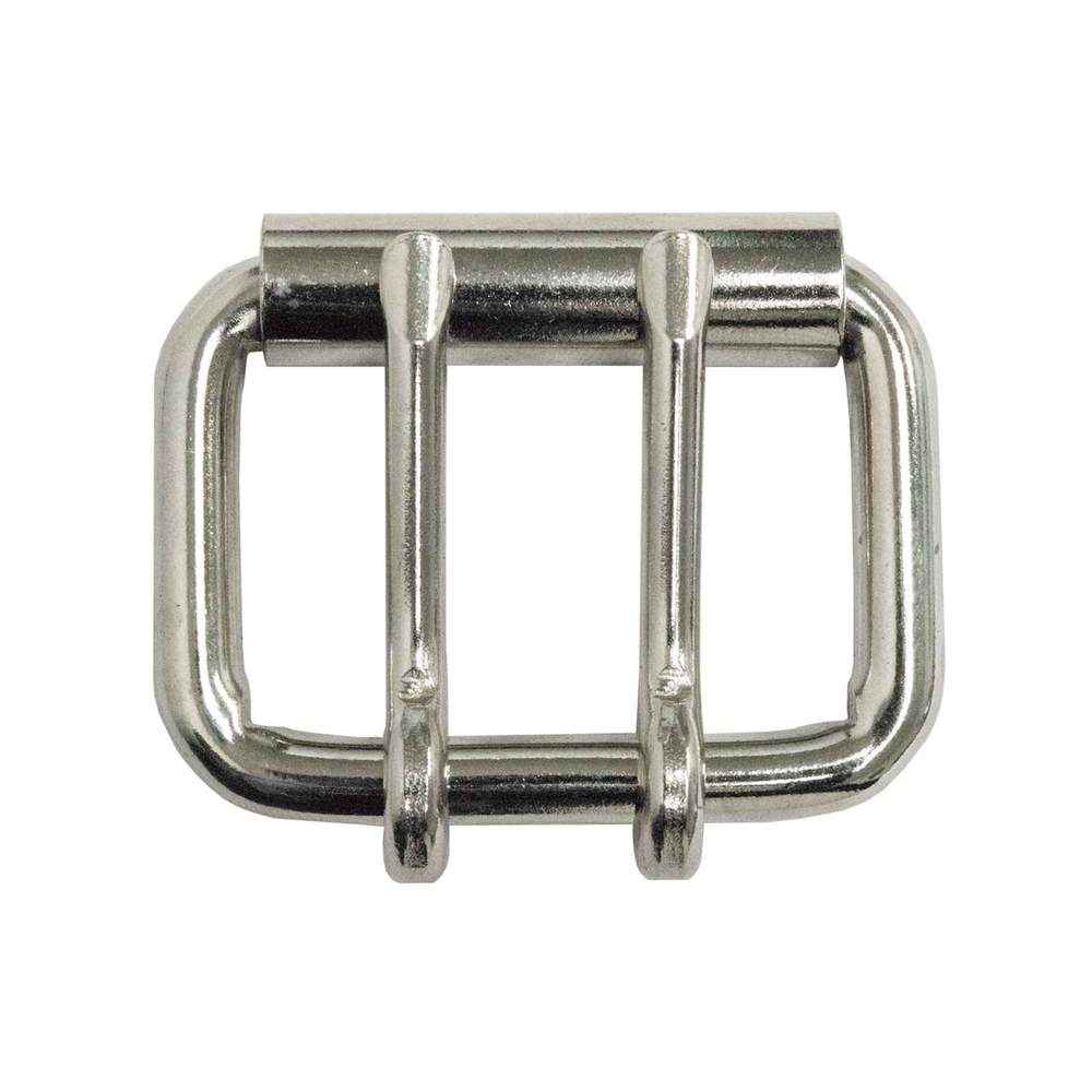 Hanks Nickle Double Prong 1 1/2&quot; Roller Buckle