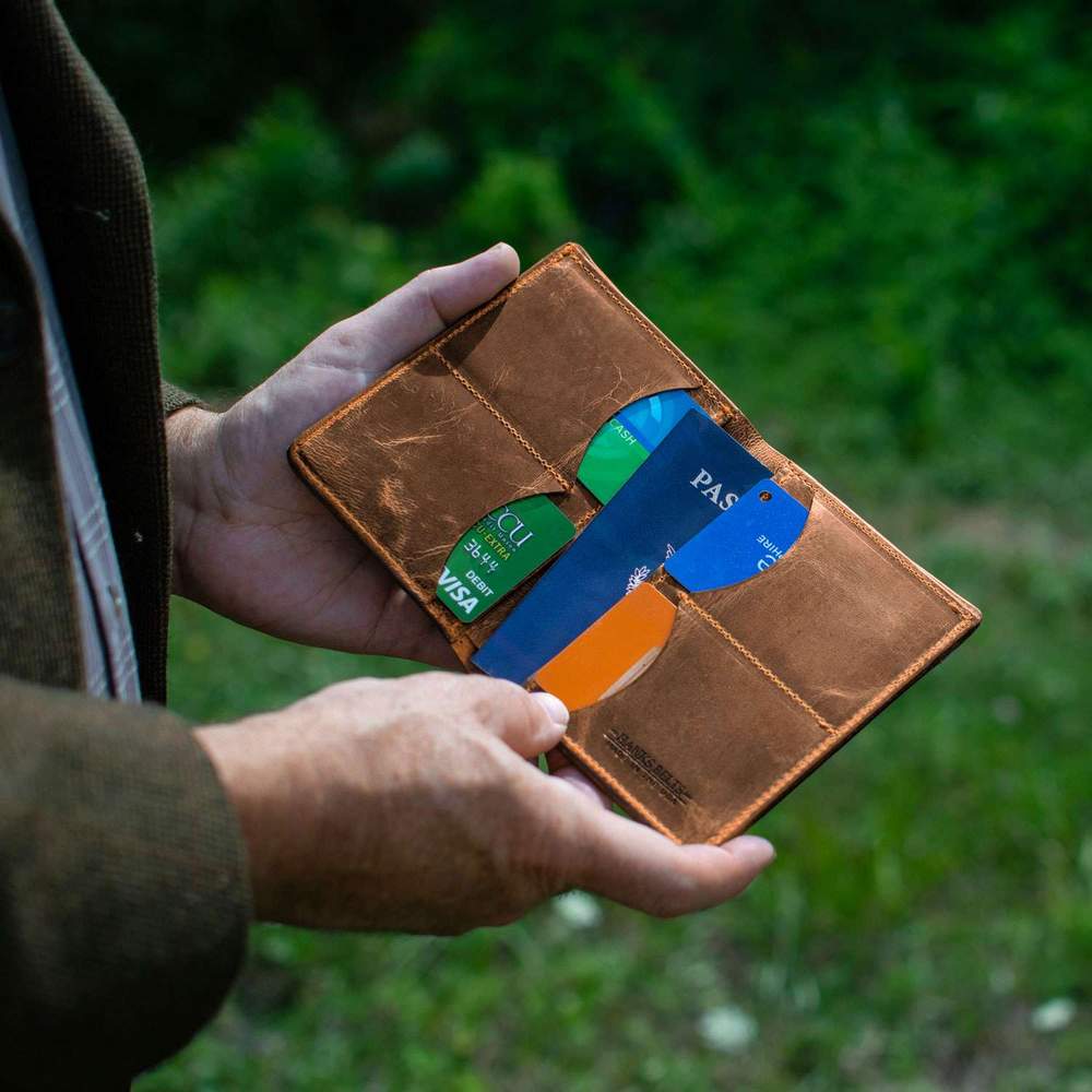 Passport Leather Wallet Case