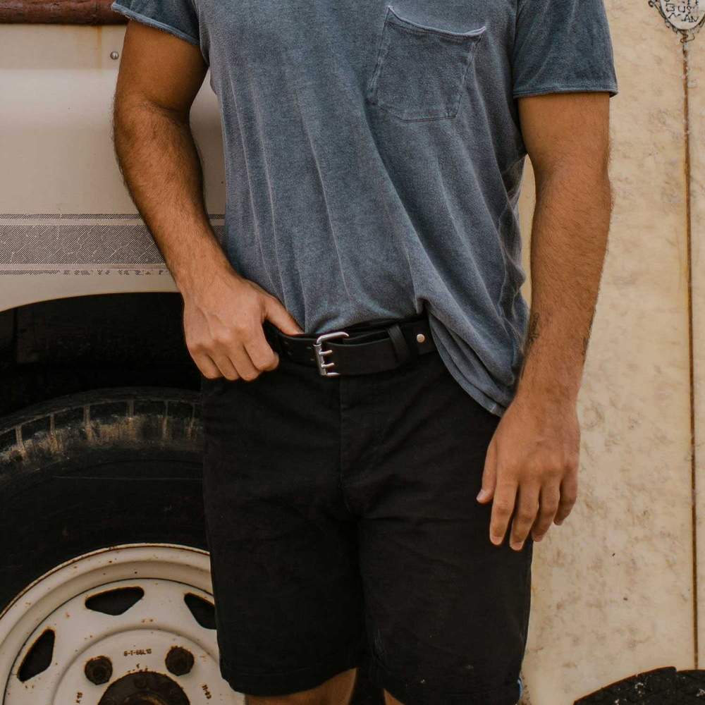 The Legend Double Prong Retro Style Jean Belt 6 Holes - 1.5" Width