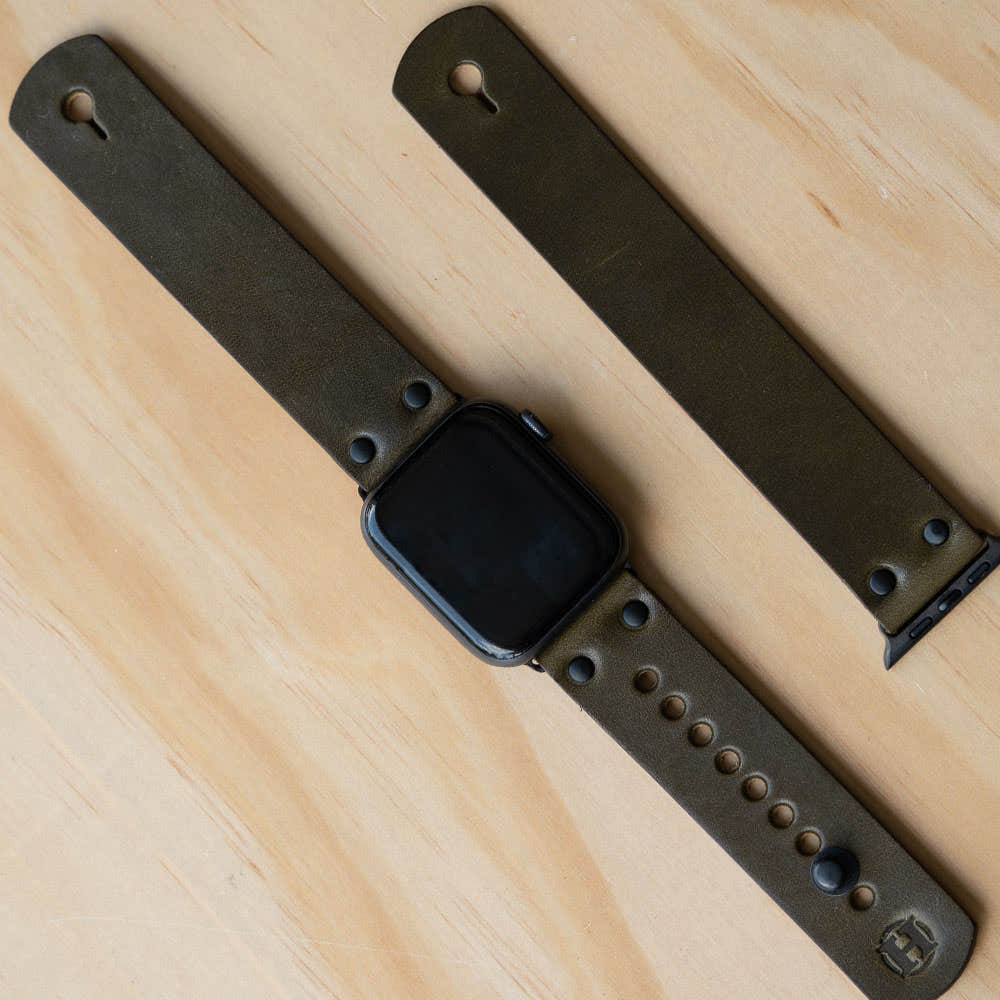 Apple watch band in olive