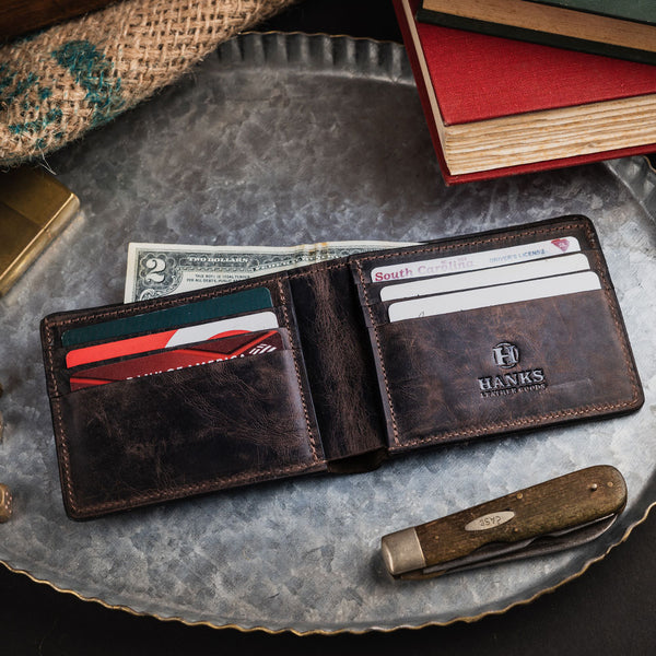 bifold leather wallet