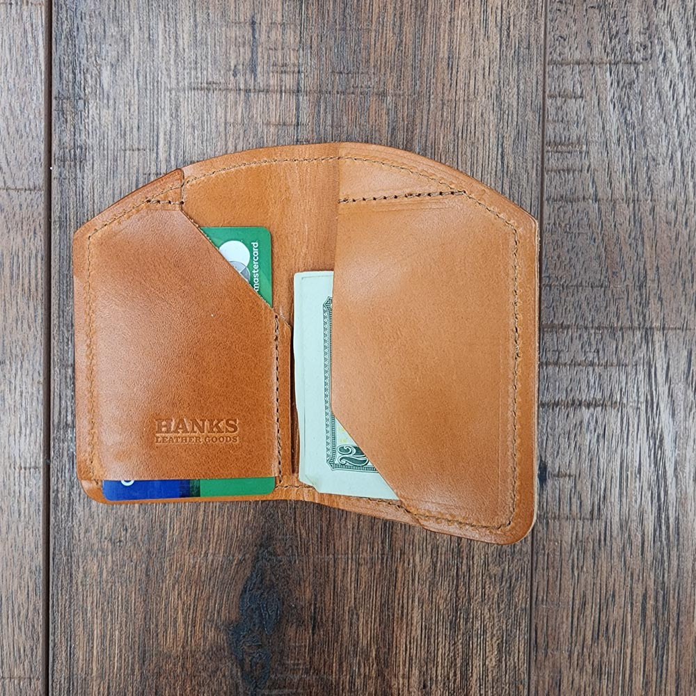 Front pocket BiFold Card Case Tan