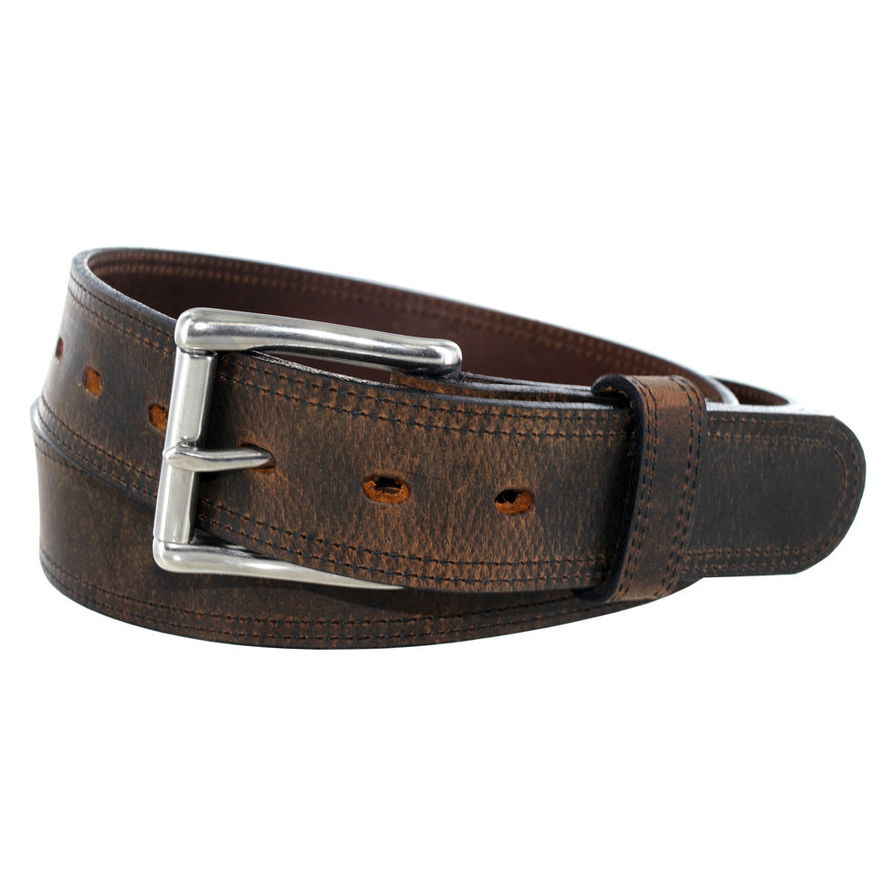 Hanks Wyoming Bison belt in 1.5" Width in Brown