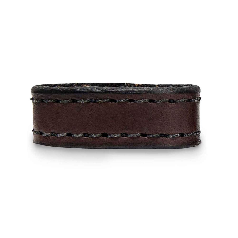 Hanks Decorative Stitched 1.5" Keeper in Brown Fits all 1/2" Width Belts