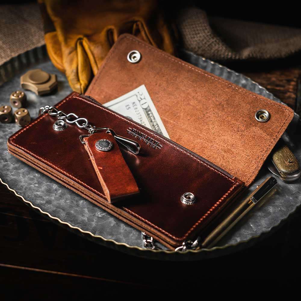 Leather Biker Wallet
