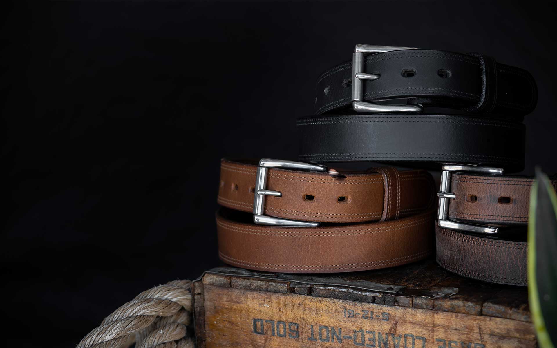 Big mens belts to size 60 USA Made Full Grain Leather