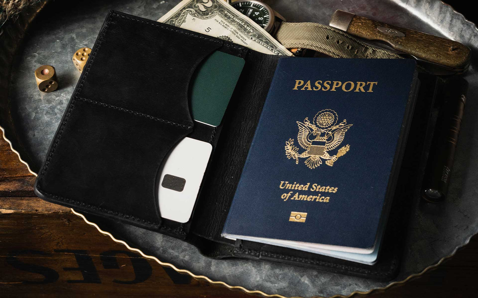 Hanks Belts USA Made Leather Passport Cases