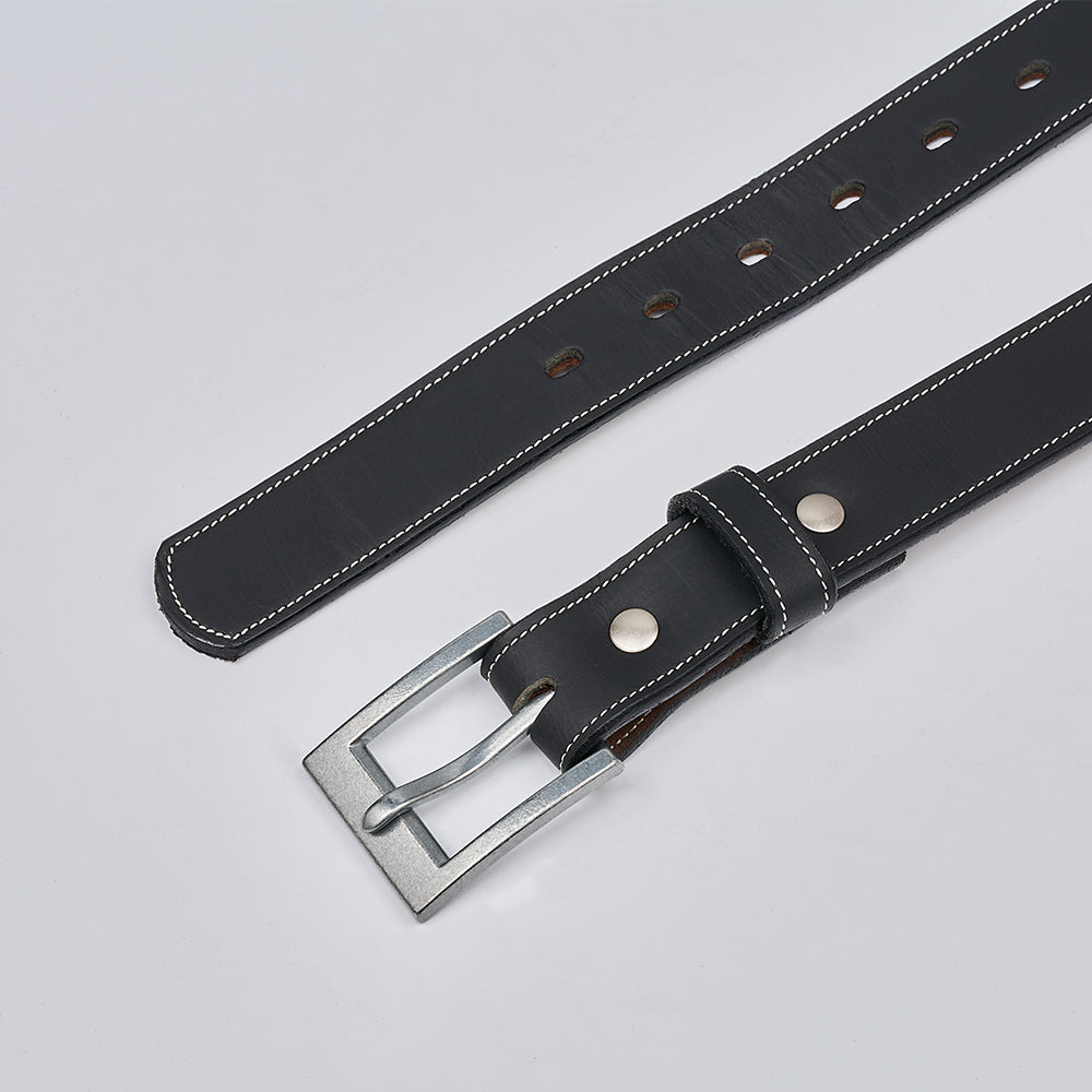 Men's Leather Bison Dress Belt 1.25