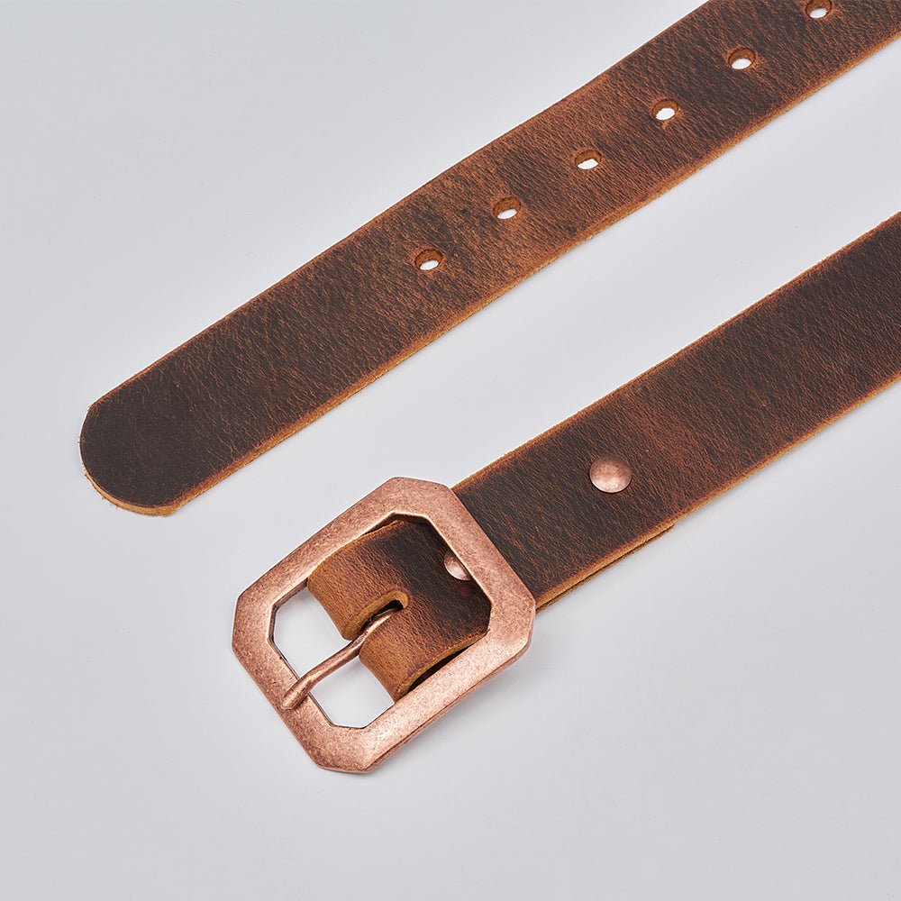 Retro Jean Premium Leather Belt USA MADE - Hanks Belts
