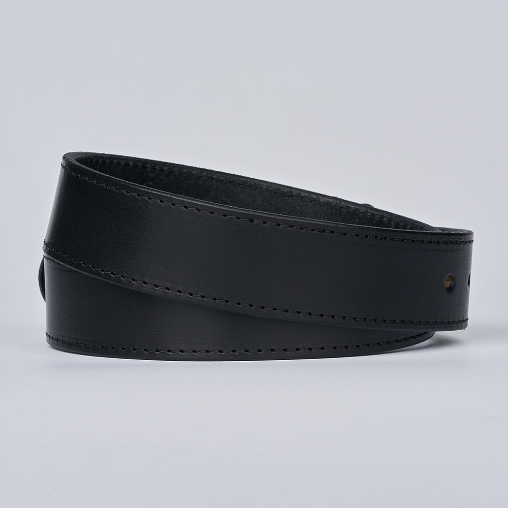 The Xtreme - 1.75&quot; by Hanks Belts is a coiled black heavy-duty leather belt with visible stitching, shown on a plain light gray background.