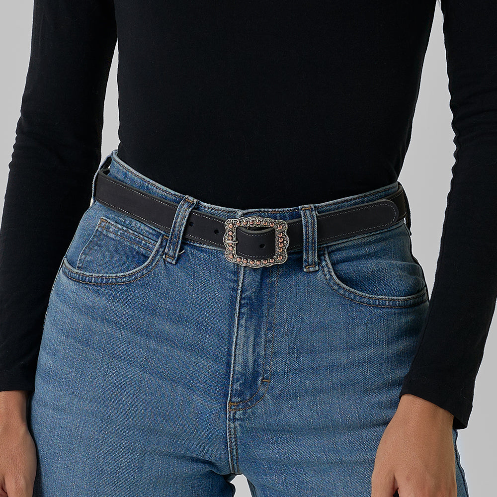Women's Western Suede Leather Belt | Lennon - Hanks Belts