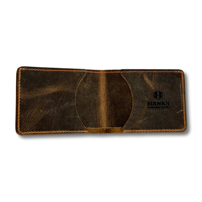 Hanks Slim Bi-fold Wallet in Vintage Brown
