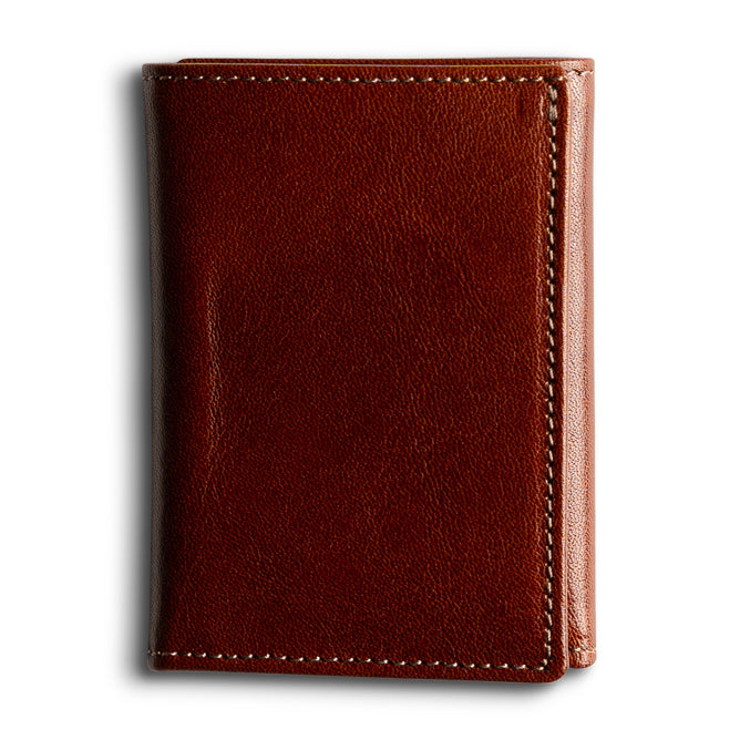 Trifold Wallet w ID Window - Dark Brown