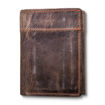 USA Made Leather Trifold Wallet
