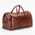 Leather Duffel Bag with Handles and Shoulder Strap