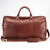 Leather Duffel Bag with Handles and Shoulder Strap