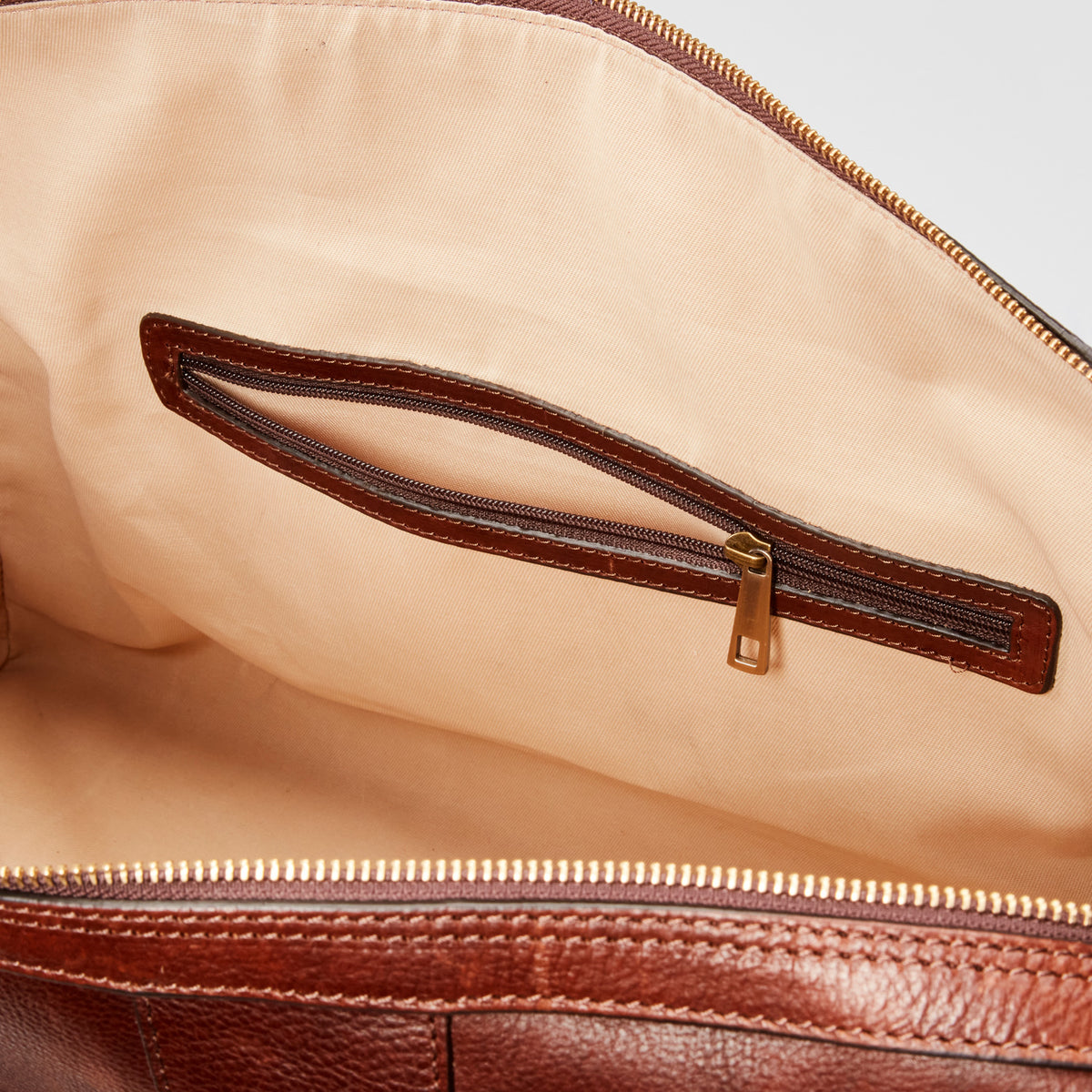 Leather Duffel Bag with Handles and Shoulder Strap