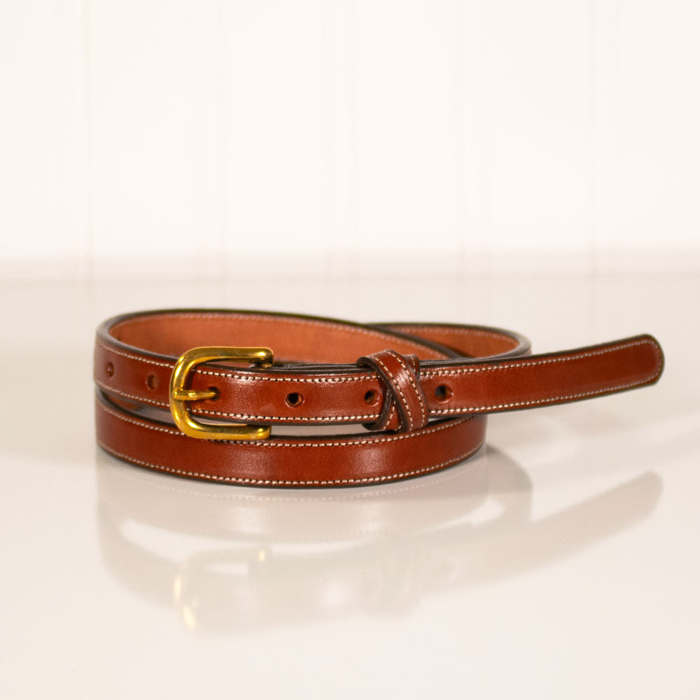 Slim Stylish Women s Narrow Leather Belts USA MADE The Dixie Hanks Belts