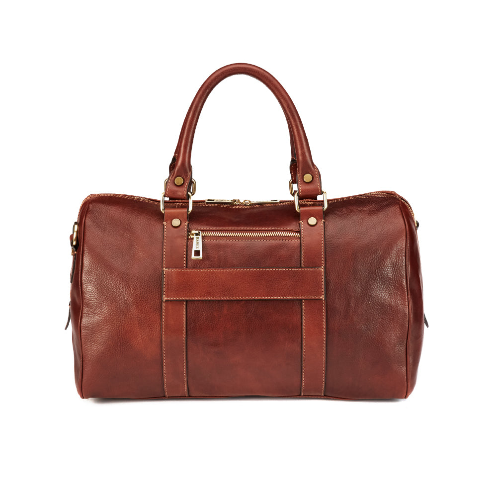 Timeless Italian Leather Travel Duffel With Luggage Sleeve