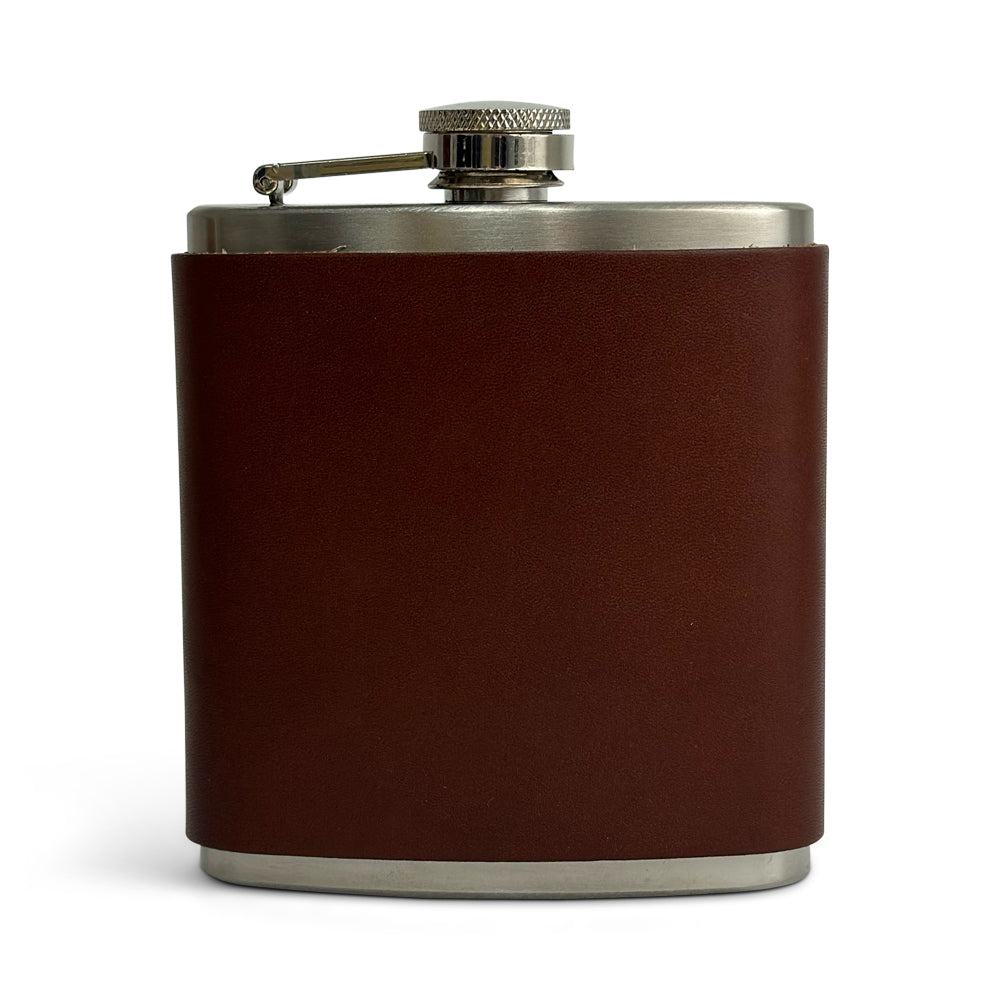 Oak flask on white background