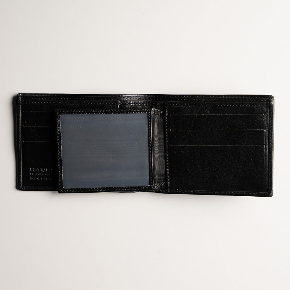 Two Fold Wallet w ID Window - Black