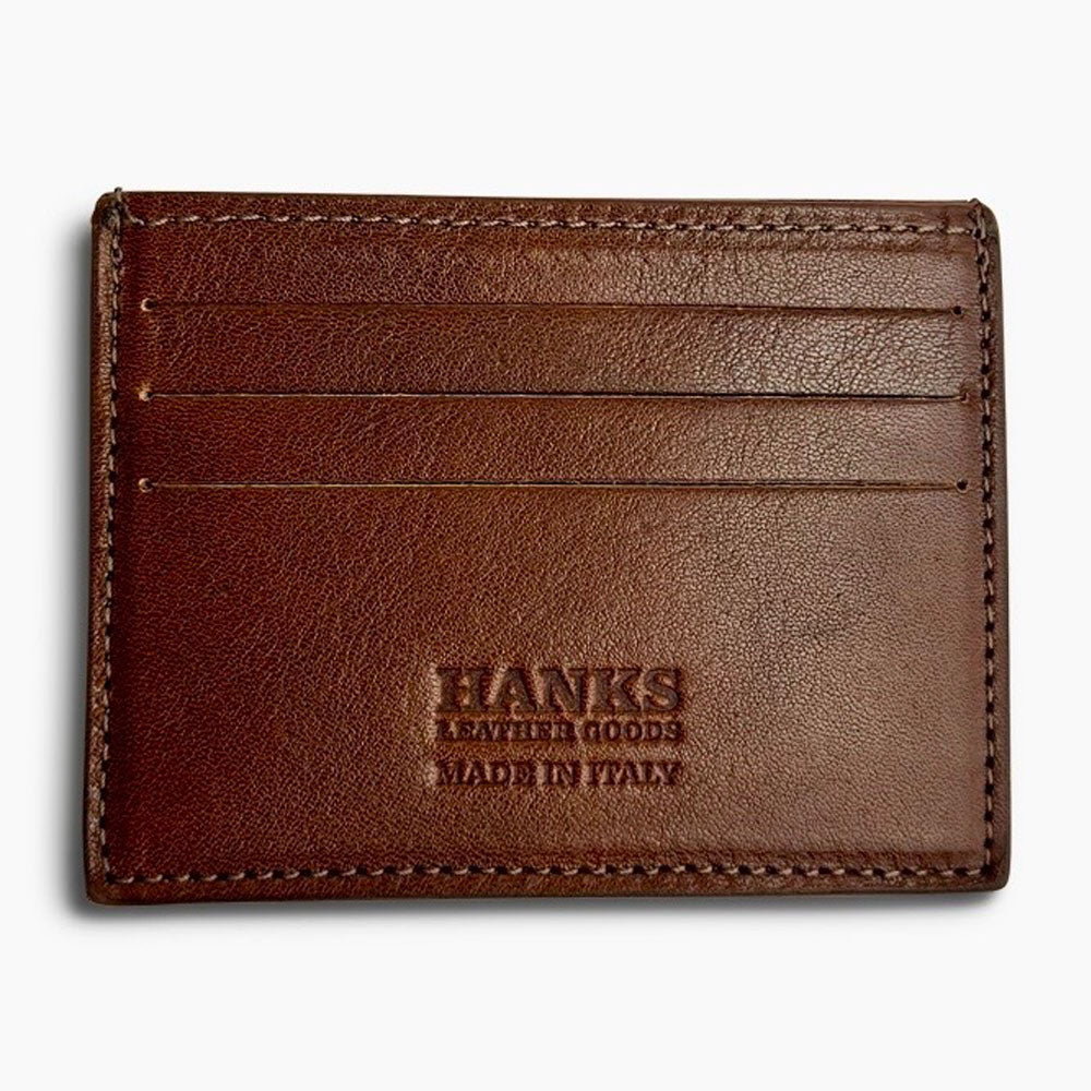 Zoomed image of Cardholder Case showing ID Window - Brown