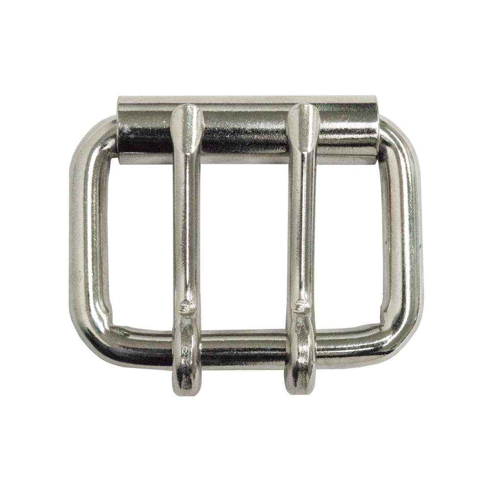 Hanks Nickle Double Prong 1 1/2" Roller Buckle