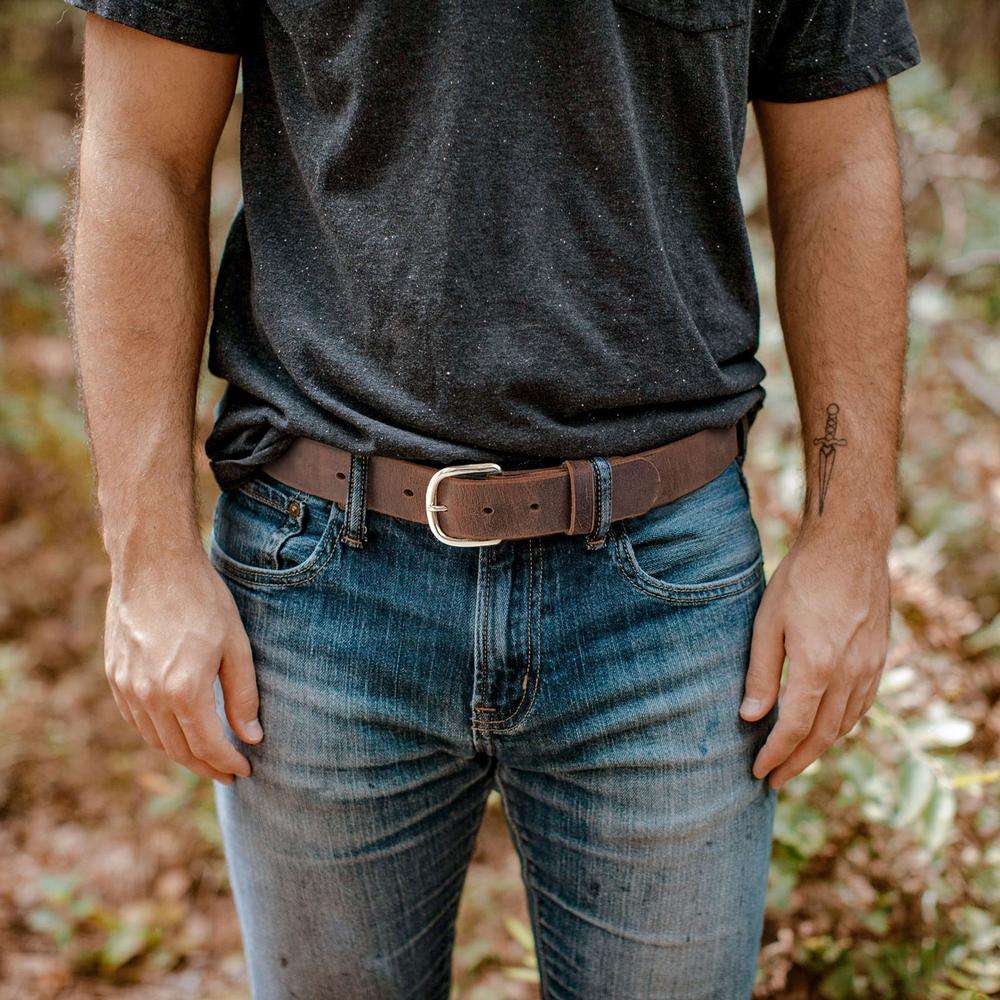 USA Made Jean Belt Crazy Hose Leather - Hanks Belts