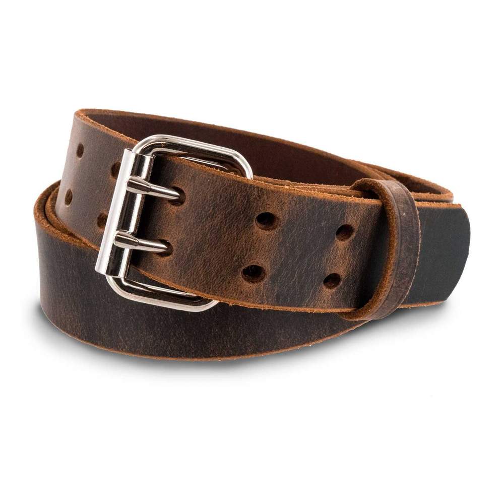 BISON DENIM Mens Genuine Leather Belt Vintage Jeans Belt Strap Double Pin  Buckle Designer Leather Belts For Men Male Gift N71247