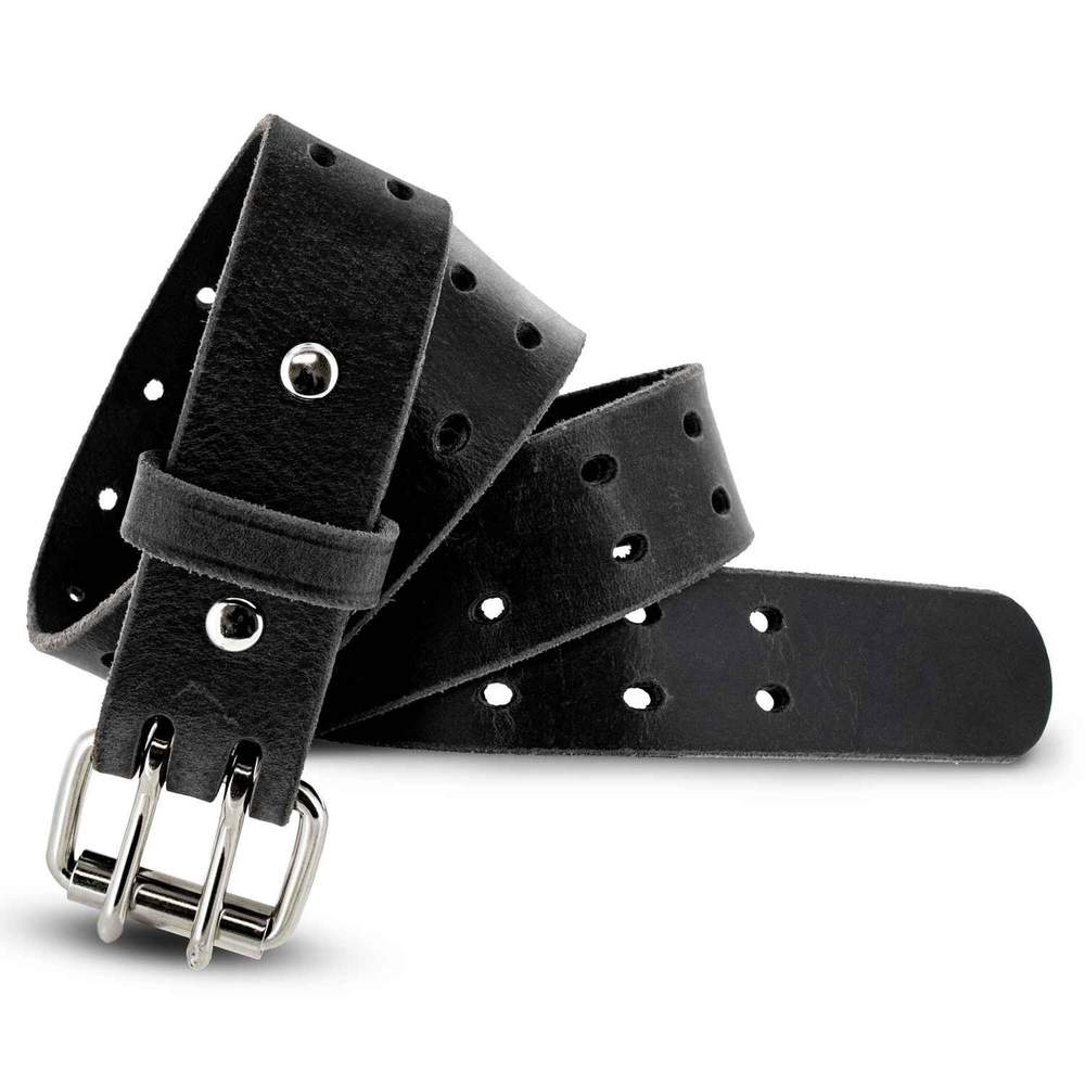 The Woodstock Double Prong Retro Style Jean Belt Holes Entire Length - 1.5&quot;