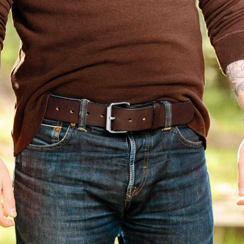 Leather Holster Belt For CCW -100 Year Warranty - 14OZ - Hanks Belts