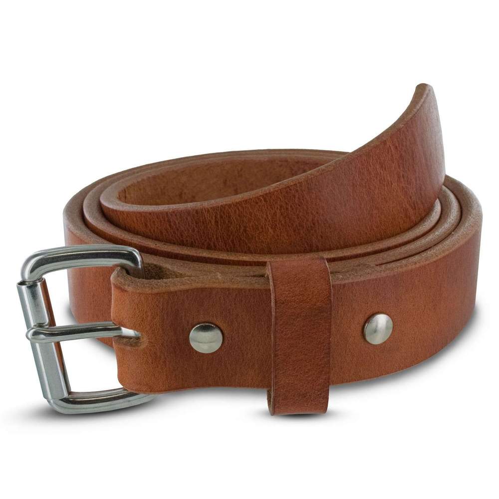 Hanks Old World Harness Belt - Hanks USA Made CCW Gun Belts -Raw Edge Retro Tan