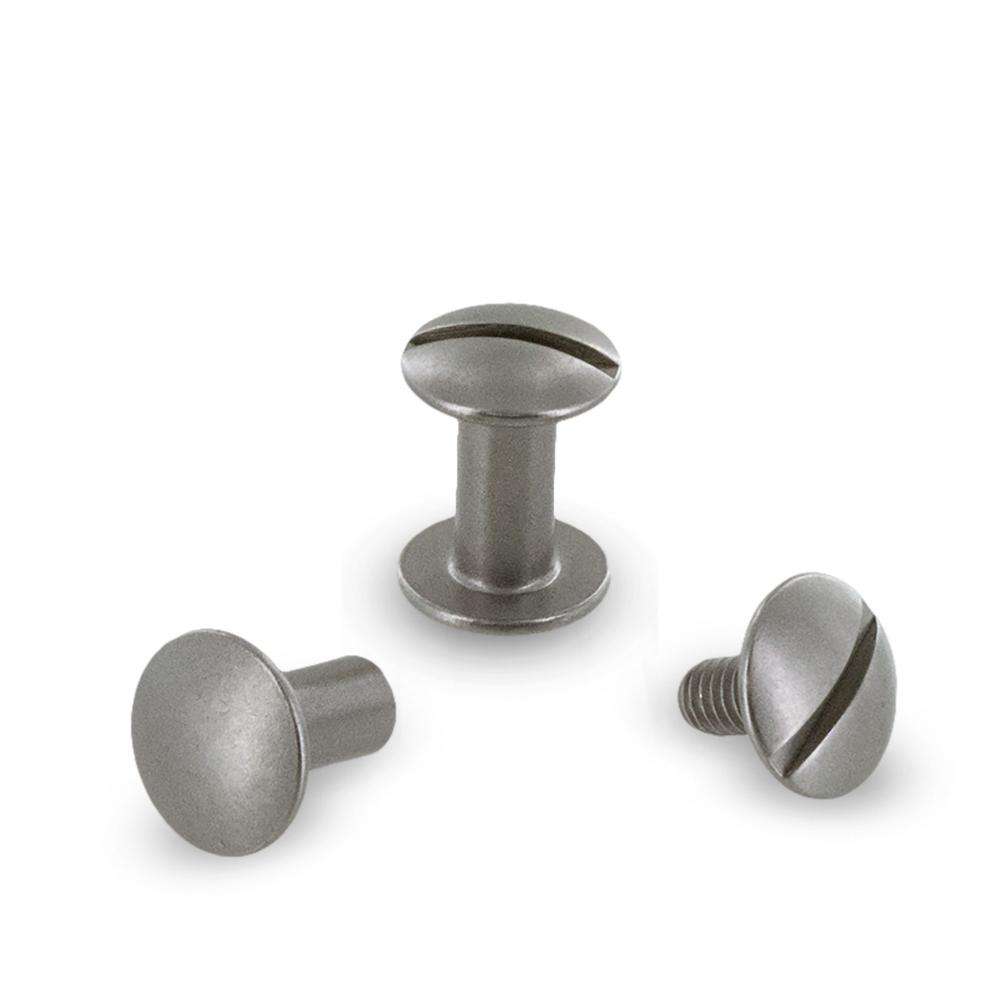 Antique Nickel Chicago Screws - Two Pack - 3/8"