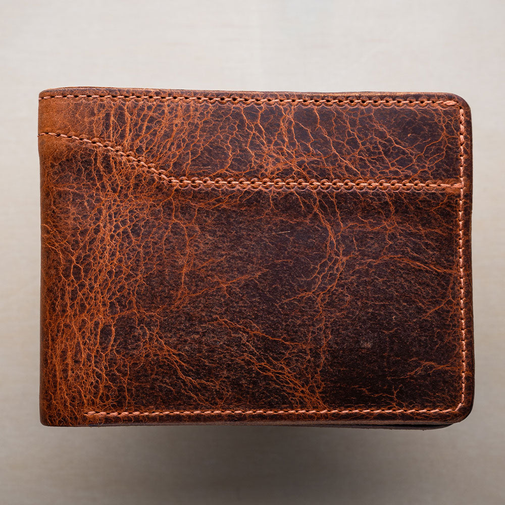 Leather Bison Bifold Wallet