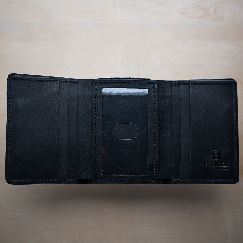 USA Made Leather Trifold Wallet