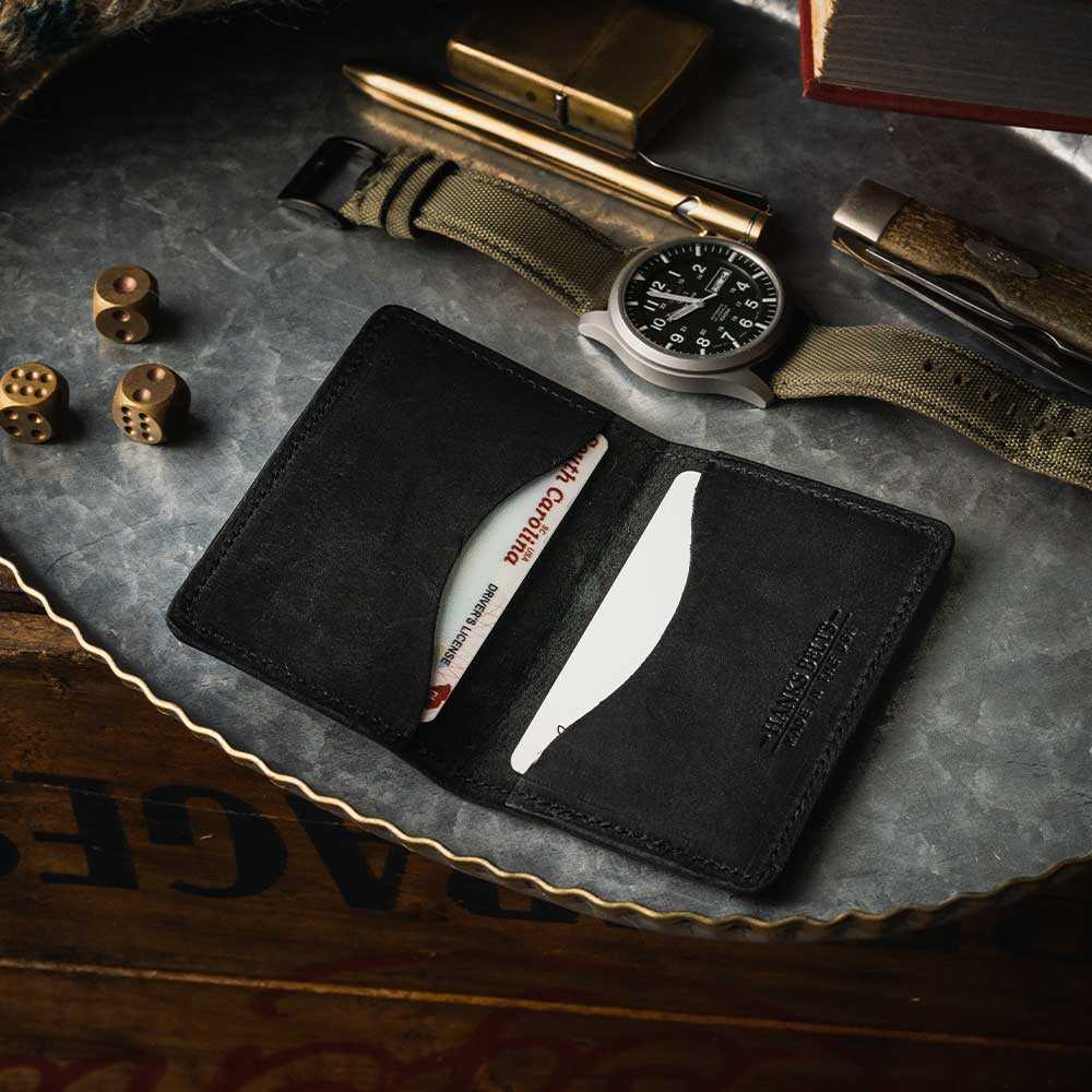 Men's Leather Card Case Carriers USA Made Free Shipping On Wallets