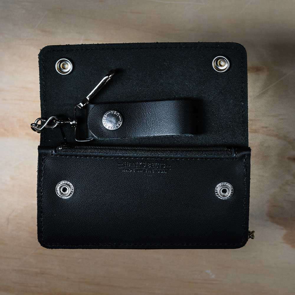 black chain wallet