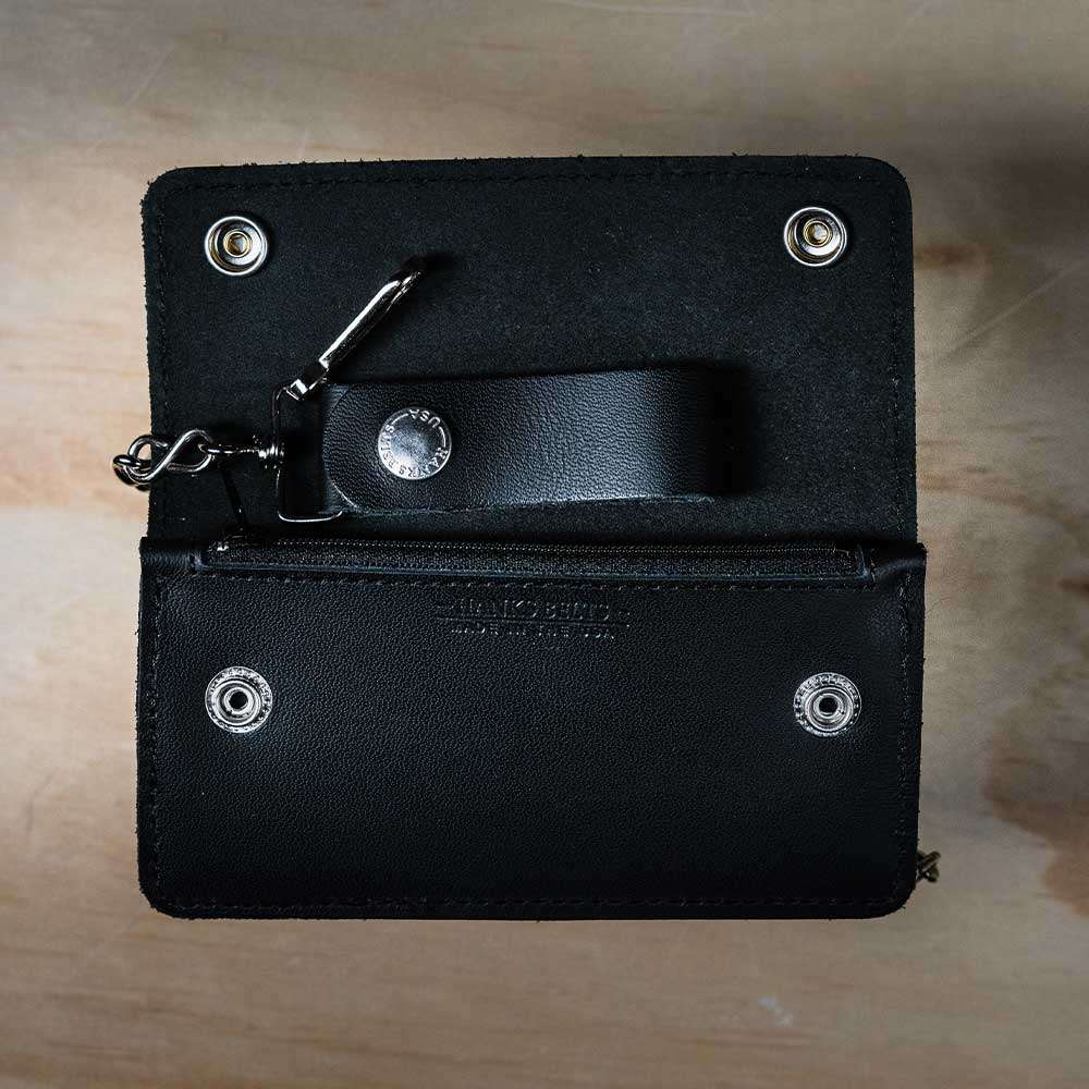 Long Biker Leather Chain Wallet