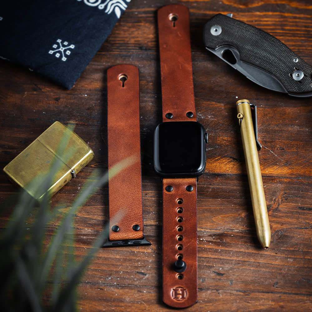 Apple watch band leather in Brown