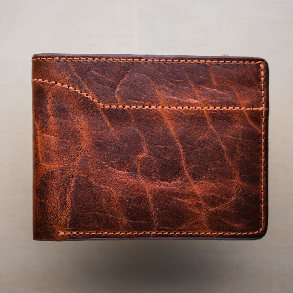 Calf Leather Card Wallet Folding Notes and Cards