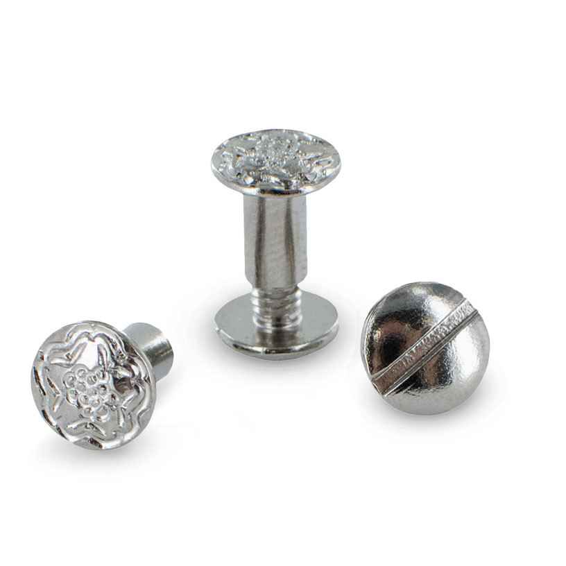 Floral Embossed 3/8" Chicago Screws