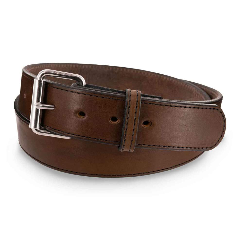 X1 Gunmetal | Brown Leather Gun Belt